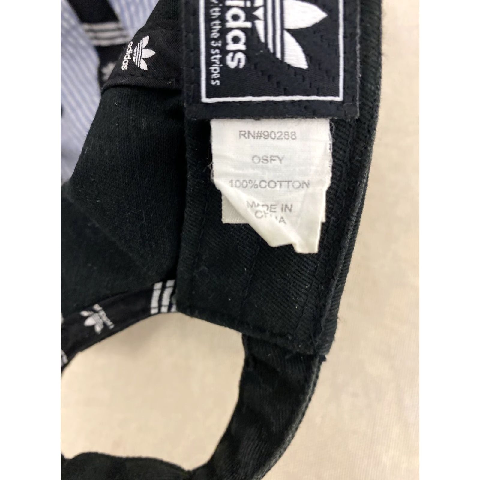 Adidas ADIDAS Hat Baseball Cap Strap Back Black Trefoil Spell Out Logo Casual Mens Adjustable /426 Size ONE SIZE - 7 Thumbnail