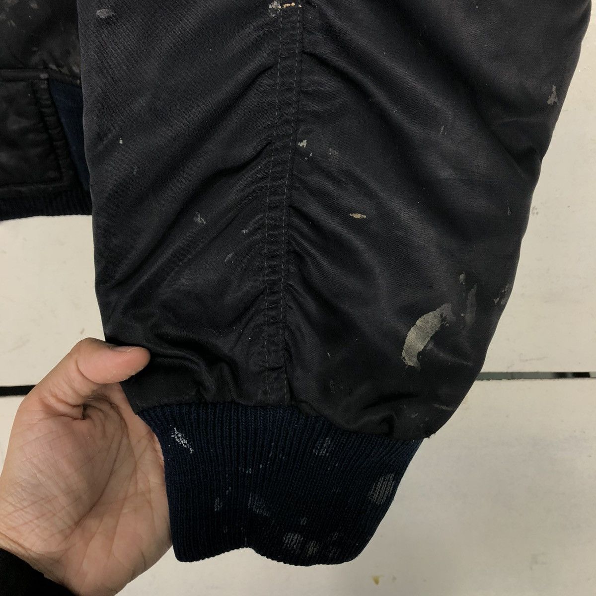 Japanese Brand 🔥VINTAGE BOMBER JACKET MA-1 MILITARY IRISH ISSEY MIYAKE Size US M / EU 48-50 / 2 - 17 Thumbnail