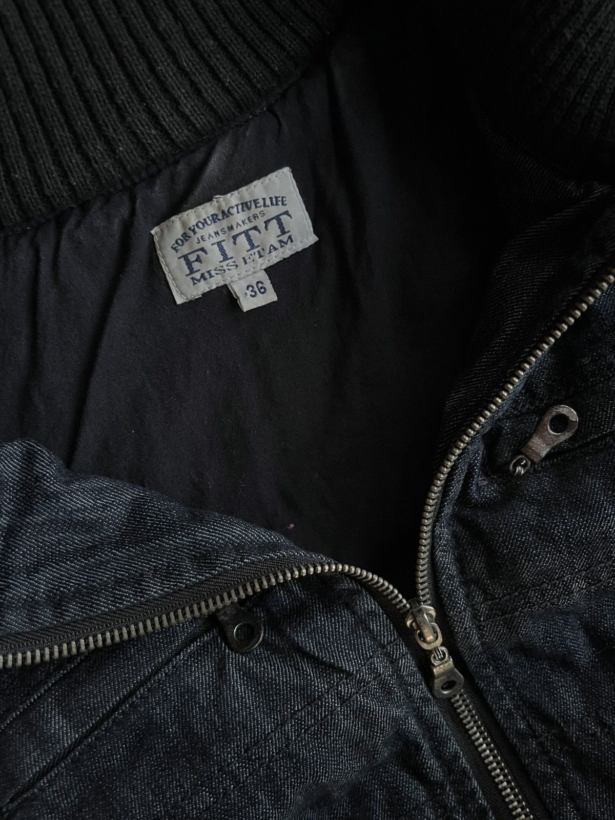 Diesel FITT Vintage Black Denim Hooded Vest Y2K Street Goth Core Size US XS / EU 42 / 0 - 8 Thumbnail