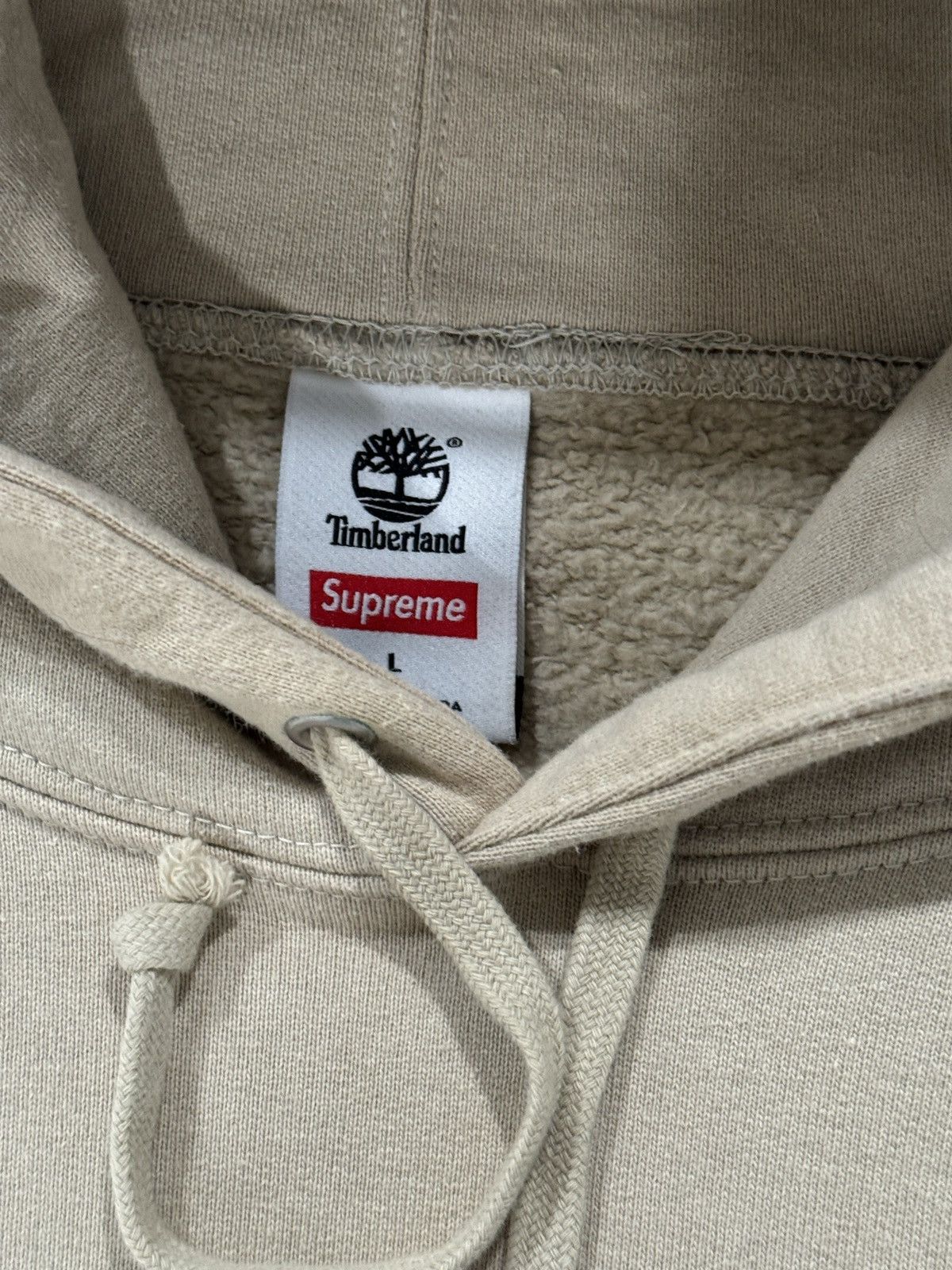 Supreme Supreme x Timberland “Taupe” Hoodie Size US L / EU 52-54 / 3 - 3 Thumbnail