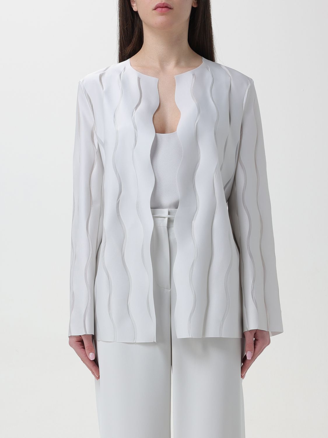 image of Giorgio Armani Blazer Woman White, Women's (Size XS)