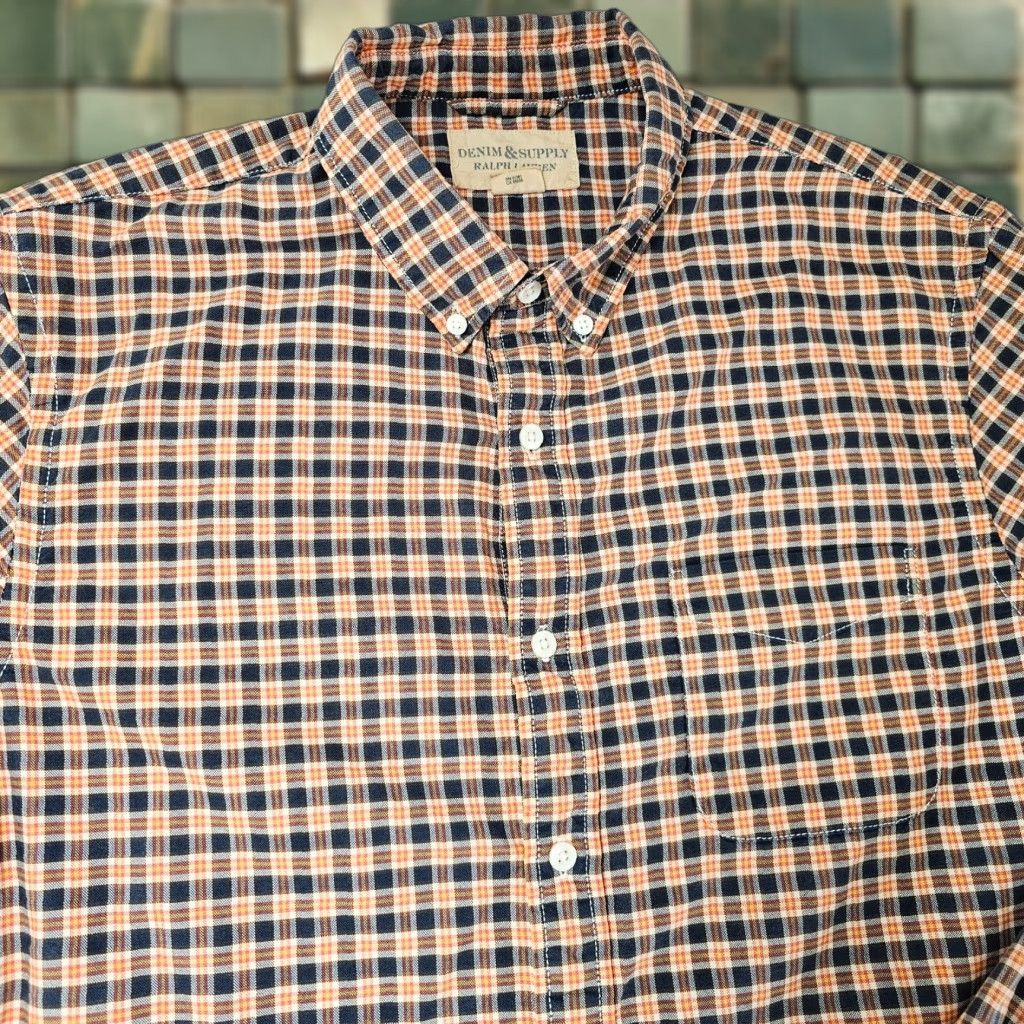 Vintage Denim & Supply Ralph Lauren Shirt Mens Large Multi Plaid Cotton Long Sleeve Button-Up Size US L / EU 52-54 / 3 - 1 Thumbnail