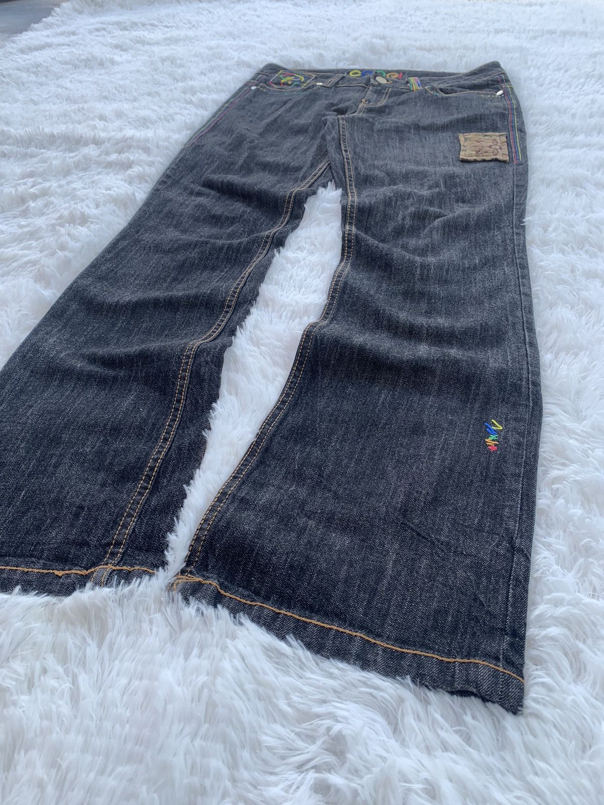 Rare Coogi Rainbow Stitch Flared Jeans