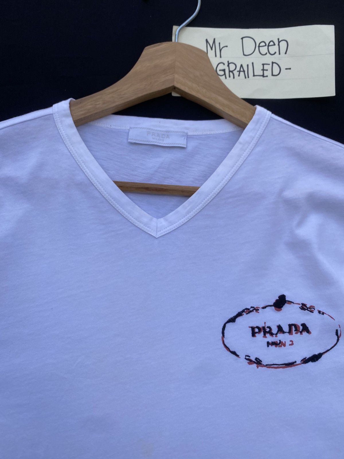 Prada Rare PRADA Man V Neck Tshirt Size US S / EU 44-46 / 1 - 8 Thumbnail