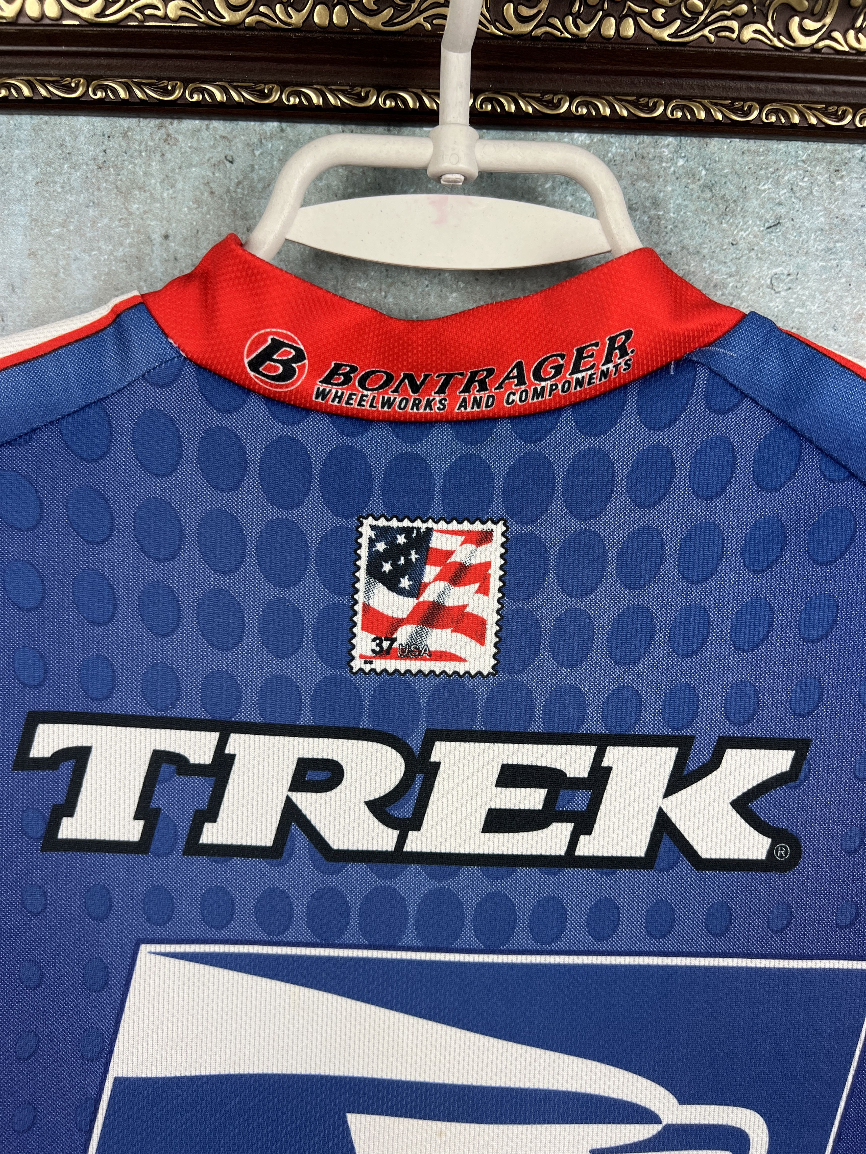 Nike USA Postal Service USPS Cycling Biking Jersey Shirt Size US L / EU 52-54 / 3 - 12 Thumbnail