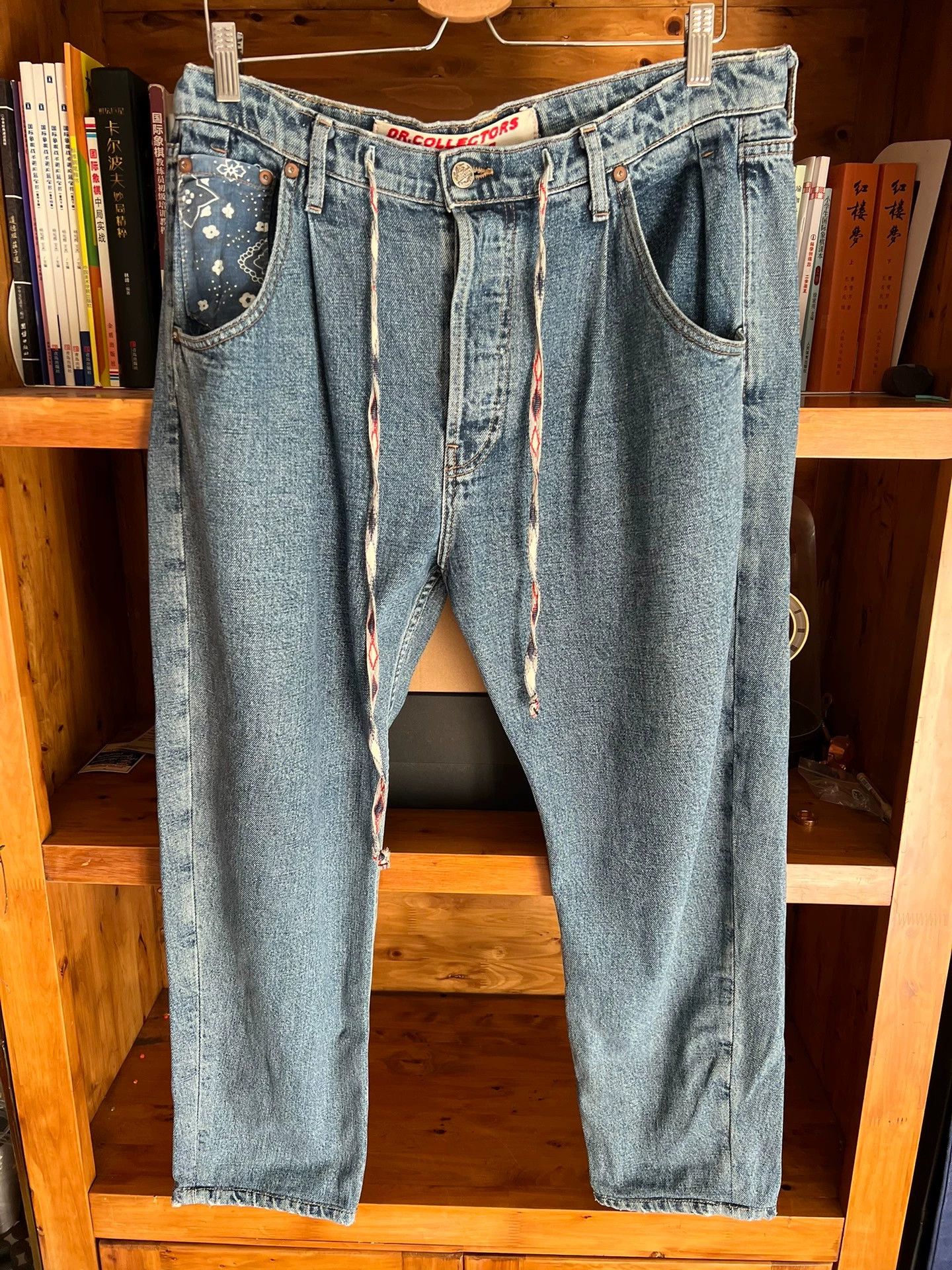 Indigo dr.collectors indigo hand dyed loose fit L jeans USA 2yr Size US 32 / EU 48 - 4 Thumbnail