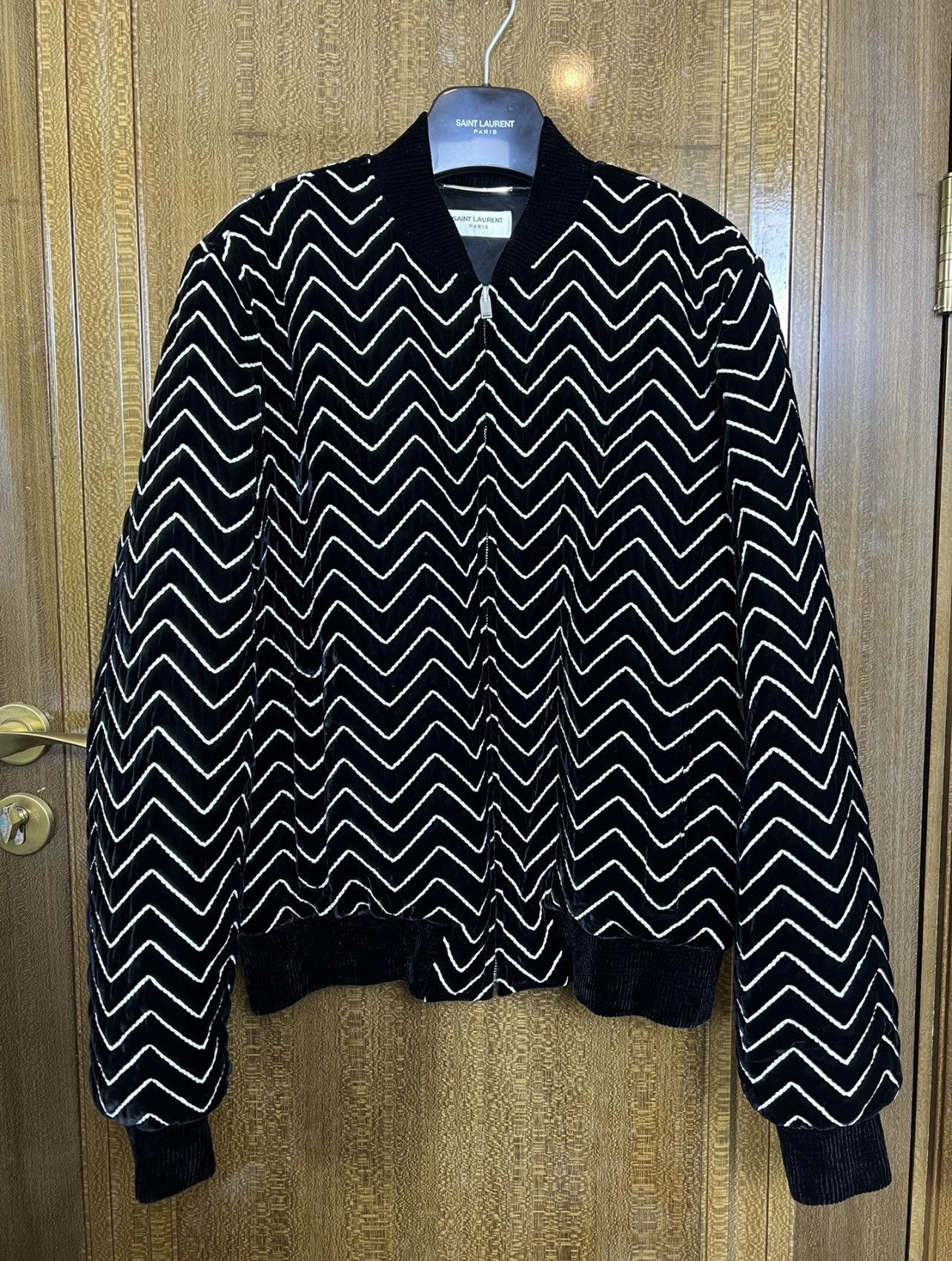RARE🔥🔥🔥Saint Laurent SLP 21FW Geometric Velvet Jacket
