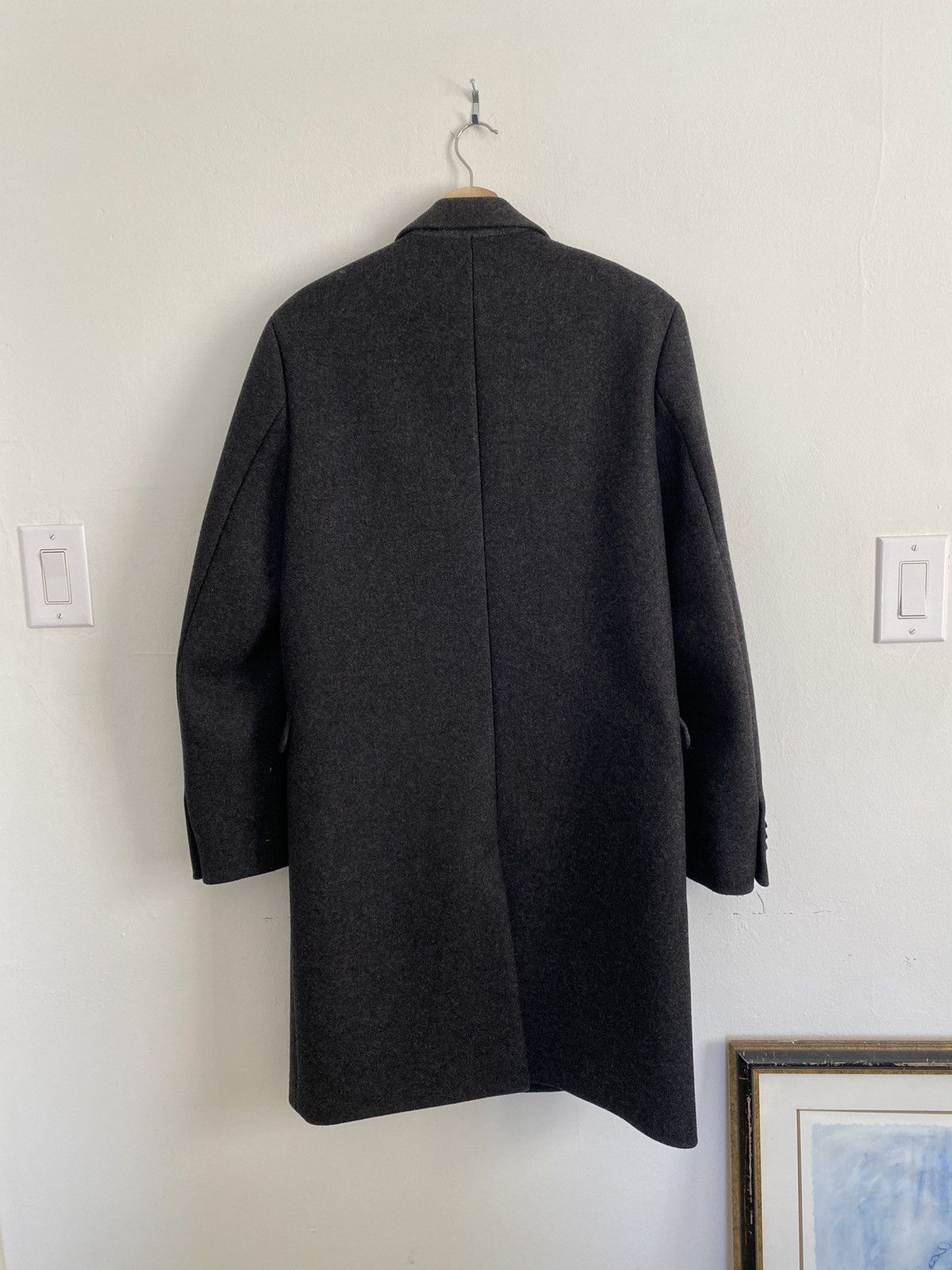 Grey wool blend coat