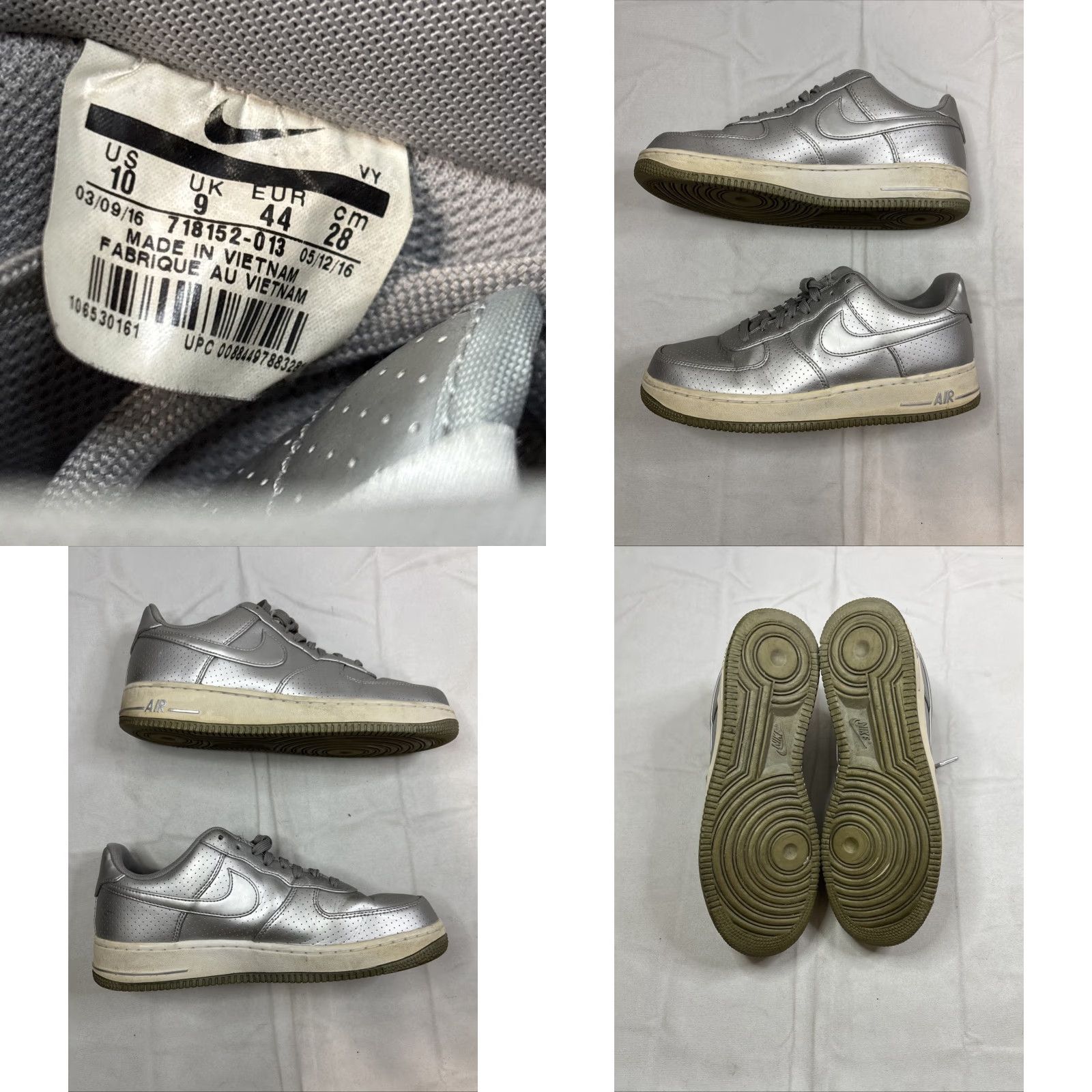 Nike Nike Air Force 1 Low 16 Metallic Silver OVO 2016 NBA All Star Men 10 Sneakers Shoes Size US 10 / EU 43 - 8 Thumbnail