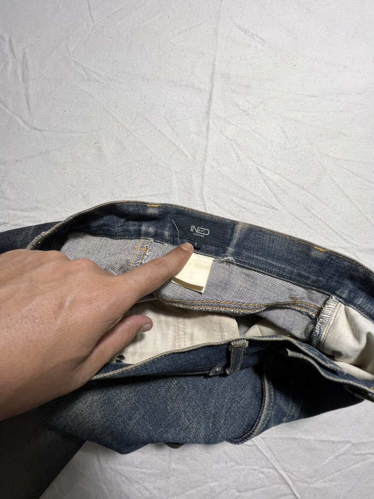 Yohji Yamamoto INED HOMME distressed denim Size US 30 / EU 46 - 10 Thumbnail