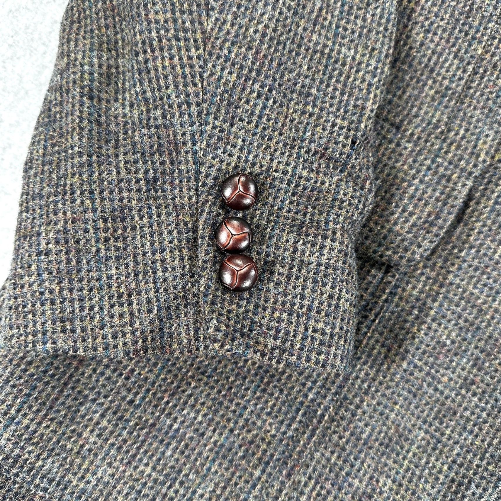 Pendleton Pendleton Sport Coat Mens 44 Long Brown Wool Tweed Check Elbow Patch Two-Button Notch Front Jacket Coat Blazer Business Casual Size 44R - 4 Thumbnail