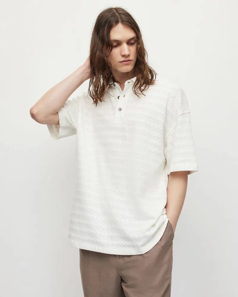 Allsaints Mens AllSaints Rafa Oversized Polo T-shirt polos luxury Size US M / EU 48-50 / 2 - 2 Thumbnail