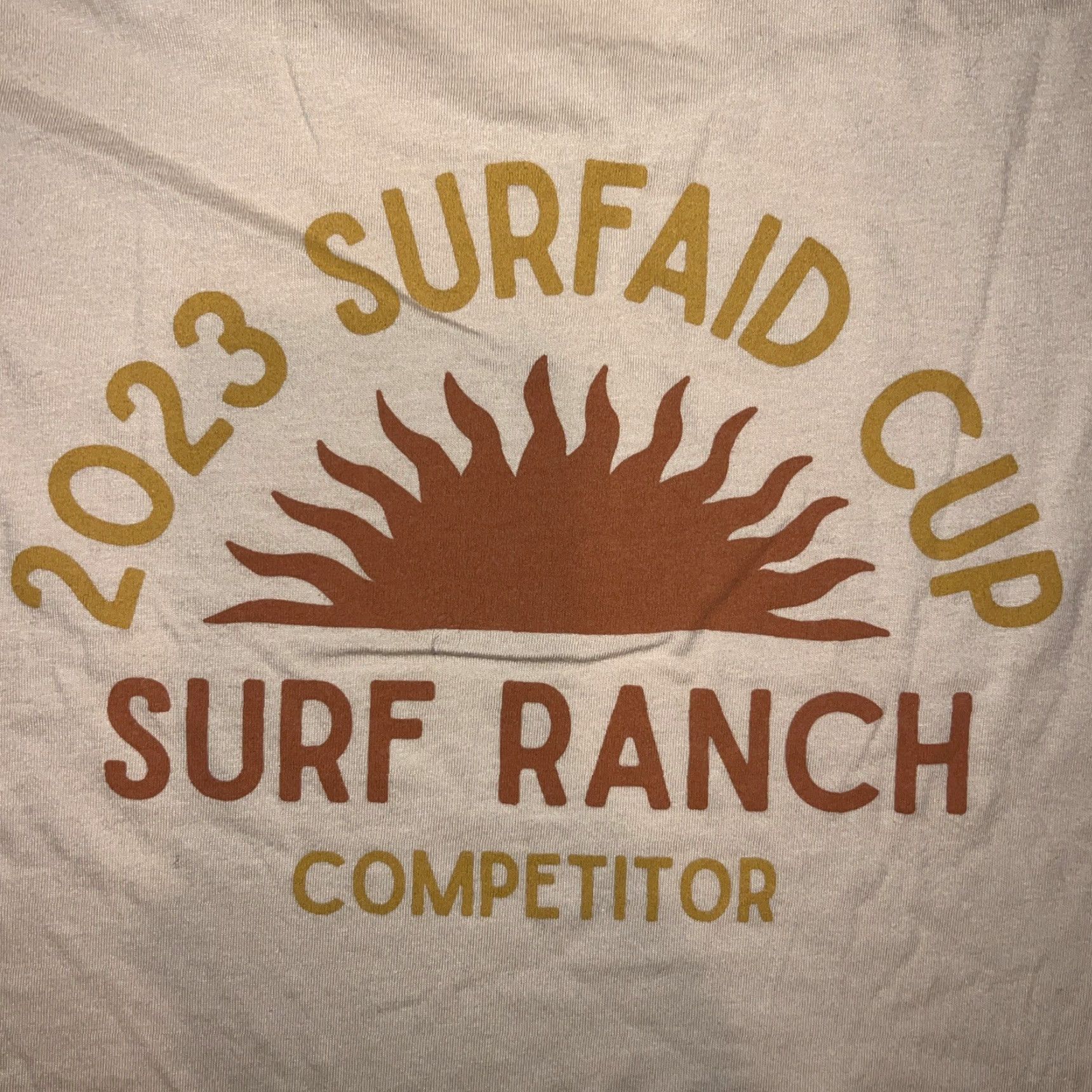 Next Level Next Level Shirt S Crew Neck Short Sleeve Graphic Print 2023 Surfaid Cup Competitor Surf Ranch Beige Men’s California Logo Limited Edition Slim fit? Size US S / EU 44-46 / 1 - 2 Thumbnail