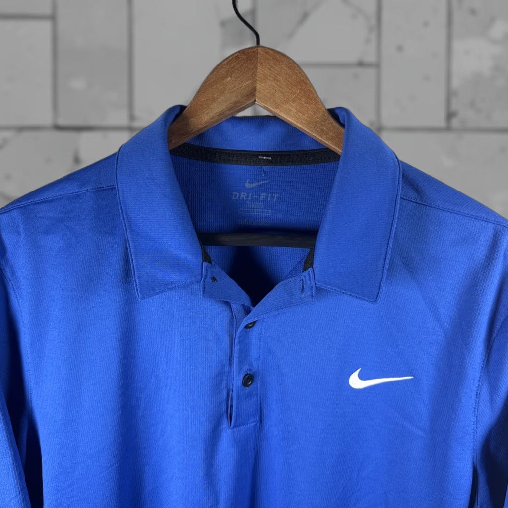 Nike Nike Dri Fit Blue Polo Shirt Mens L Size US L / EU 52-54 / 3 - 1 Thumbnail