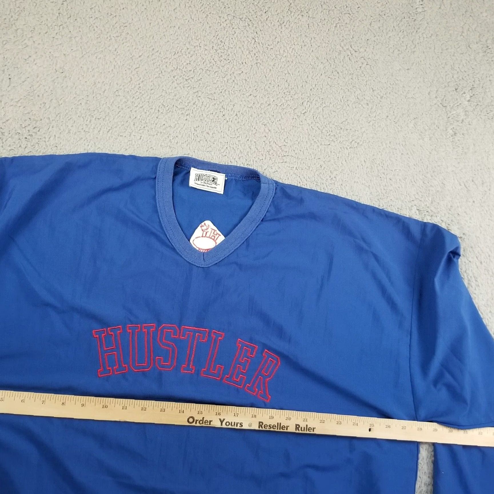 Vintage Vintage Hustler Blue Windbreaker Jacket XL Men's Embroidered Logo Pullover Golf Nylon Lightweight Size US XL / EU 56 / 4 - 7 Thumbnail
