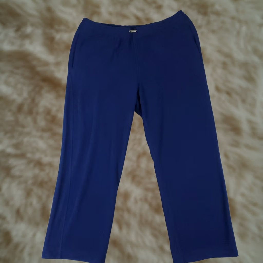 Ermenegildo Zegna Zegna Sport Pants Mens Large Fleece Italy Joggers Sweatpants Blue Polyester Sweatpants Regular Fit Pockets Size US 31 - 1 Thumbnail
