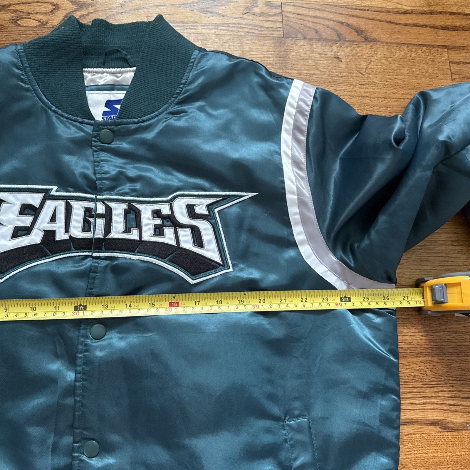 Starter Starter Philadelphia Eagles Satin Jacket Button Snap Quilted Size US XXL / EU 58 / 5 - 9 Thumbnail