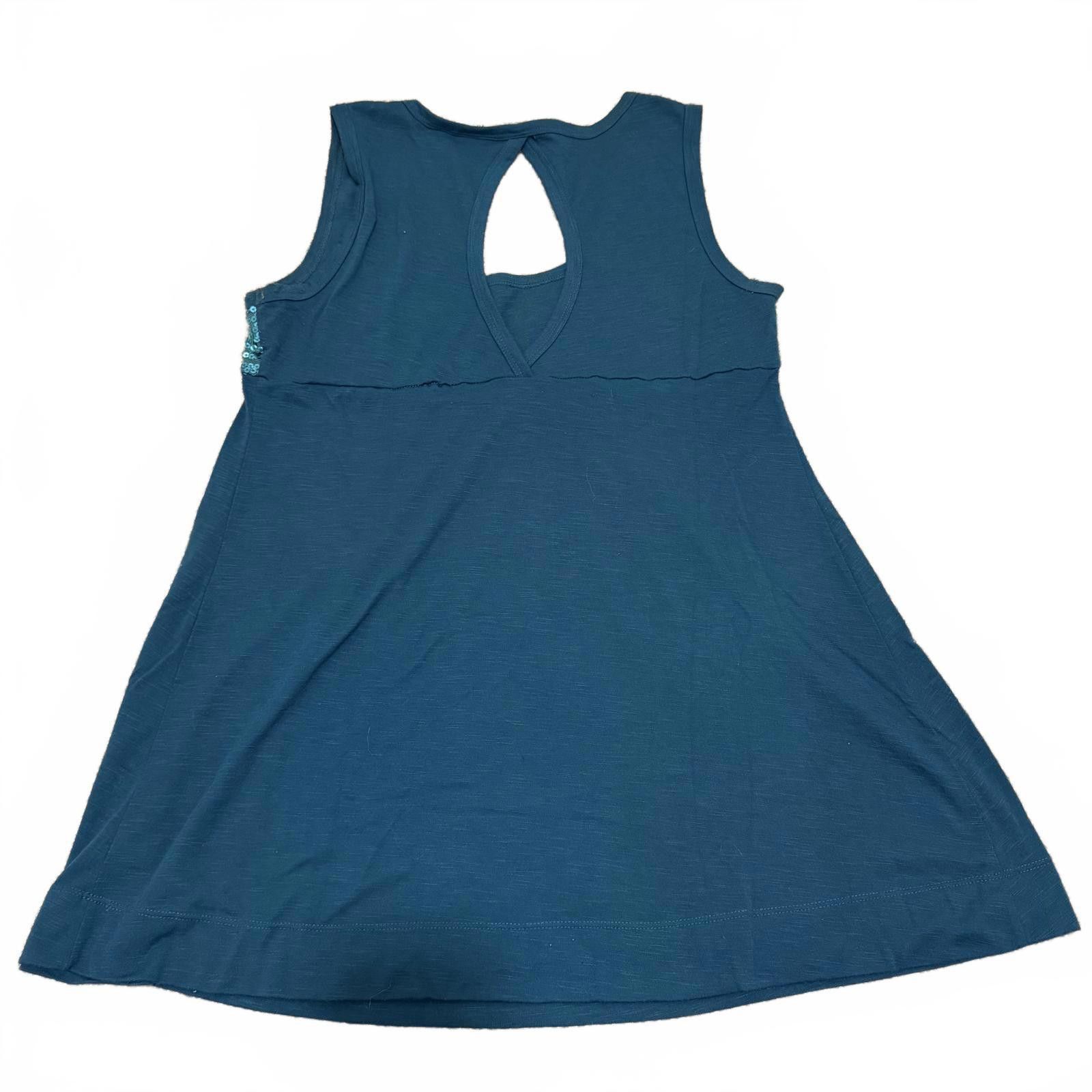 Other Teal Sleeveless Top with Sequined Chest Panel Size XL / US 12-14 / IT 48-50 - 3 Thumbnail