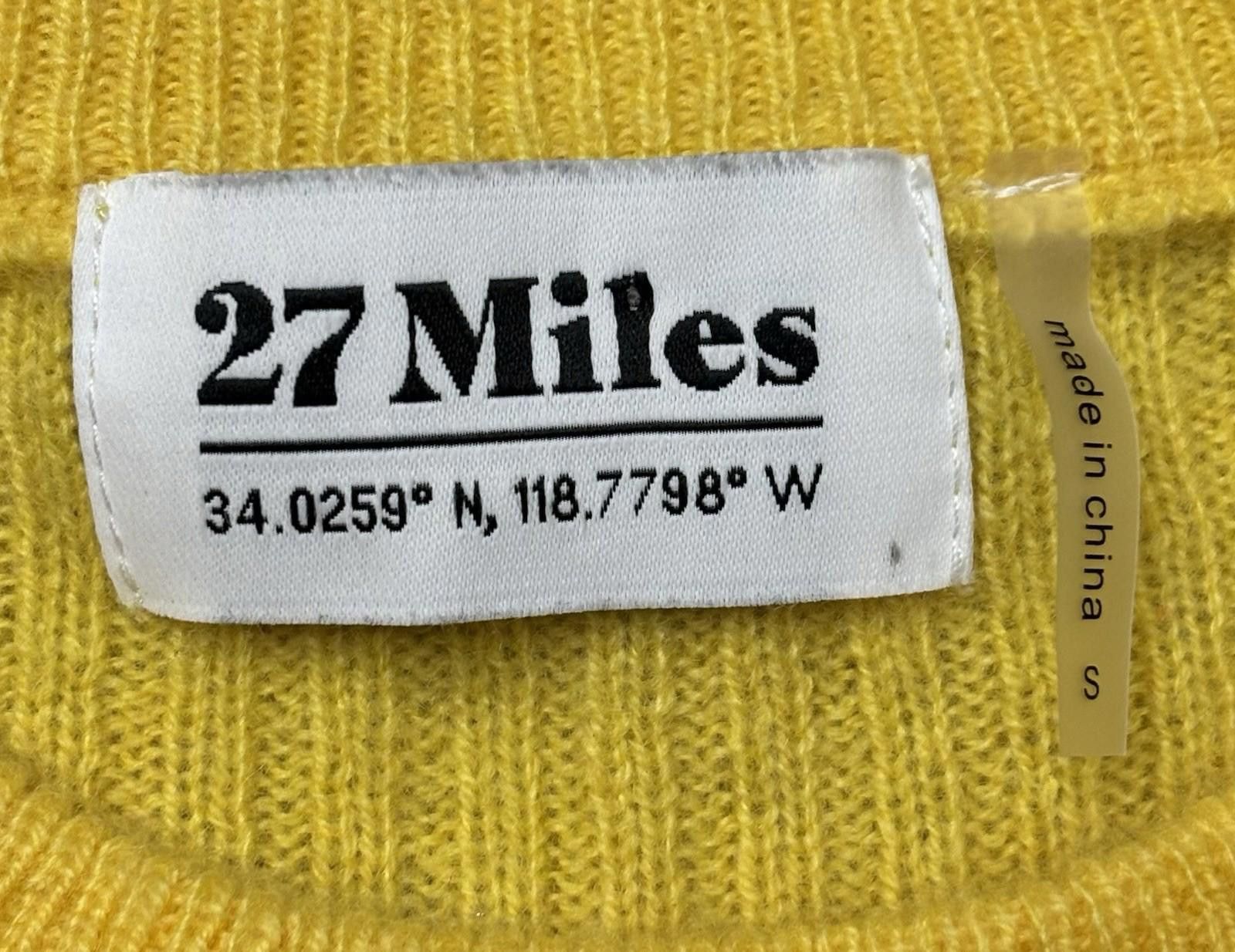 Other 27 Miles Cashmere Sweater Womens Small Pullover Yellow Size S / US 4 / IT 40 - 2 Thumbnail