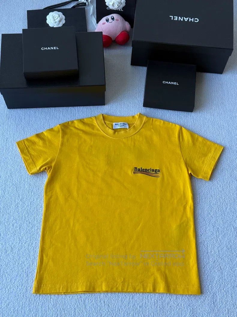 Balenciaga Balenciaga Yellow Coke embroidery short sleeve Size US L / EU 52-54 / 3 - 1 Thumbnail