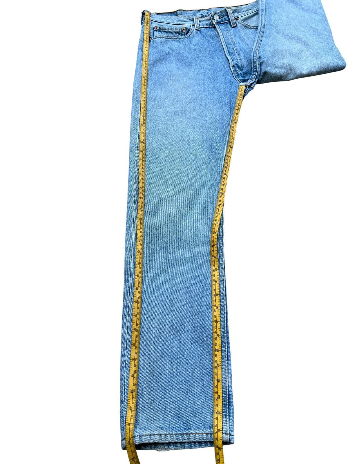 Levi's Vintage 90s Levis 501 USA Distressed Denim Jeans 31x31 Size 31" - 12 Thumbnail
