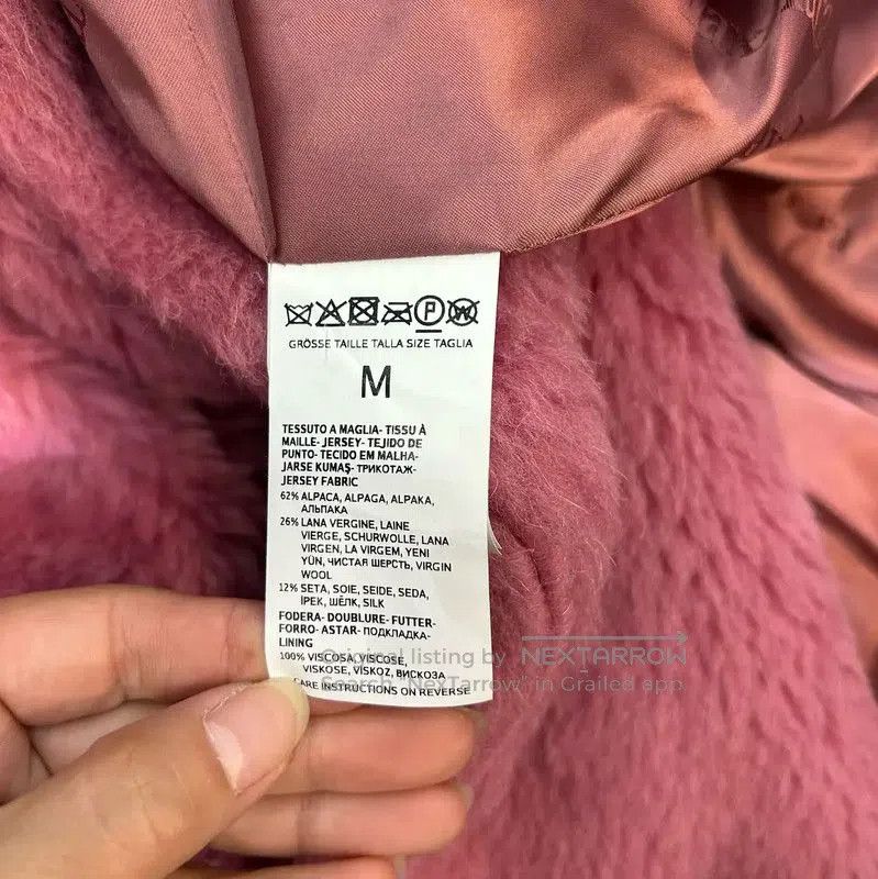 Max Mara MaxMara Pink Alpaca Wool Long Coat . Size M / US 6-8 / IT 42-44 - 9 Thumbnail