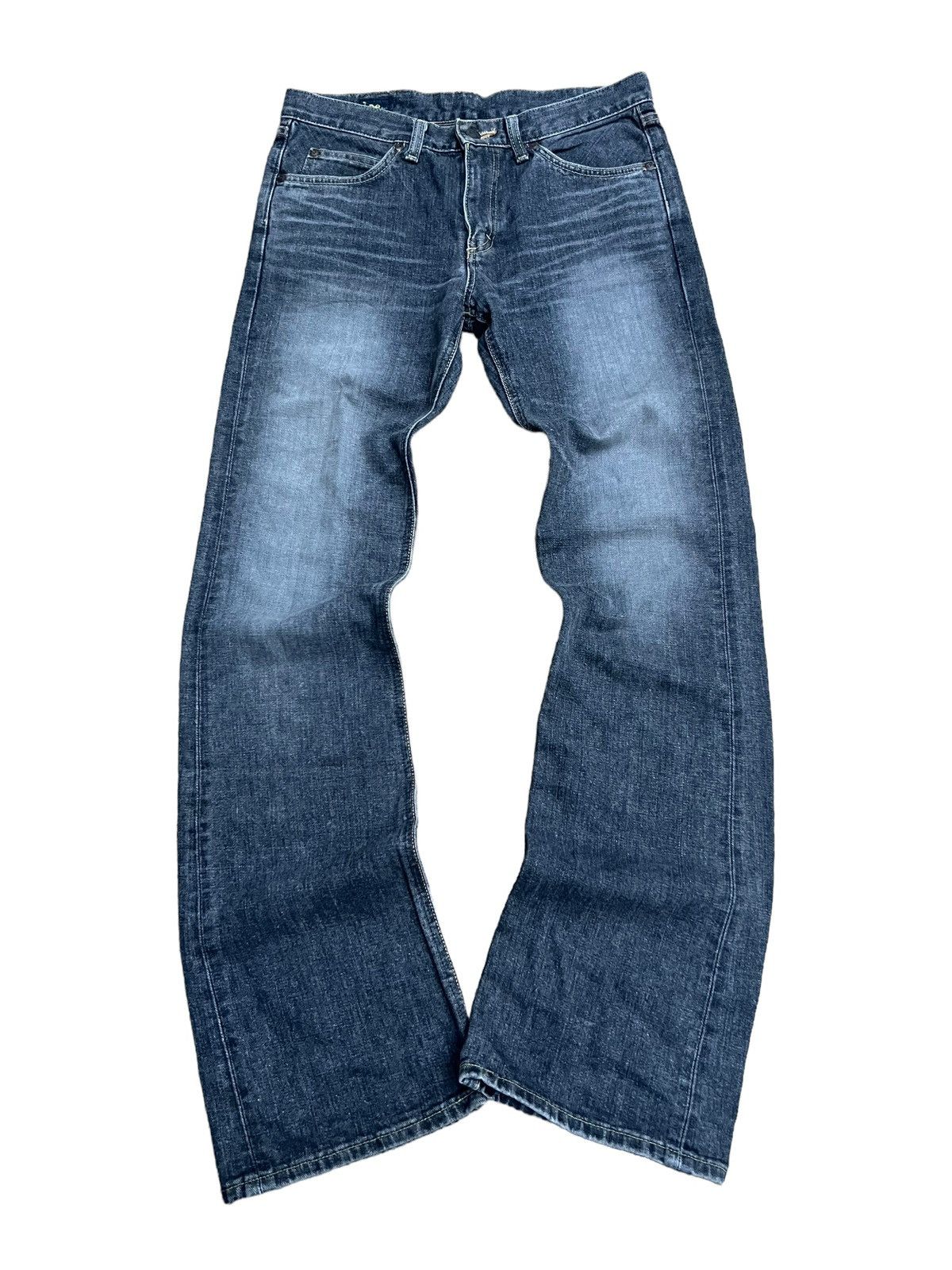 image of 90's Vintage Lee Flared Denim Jeans in Black/Dark Gray, Men's (Size 32)