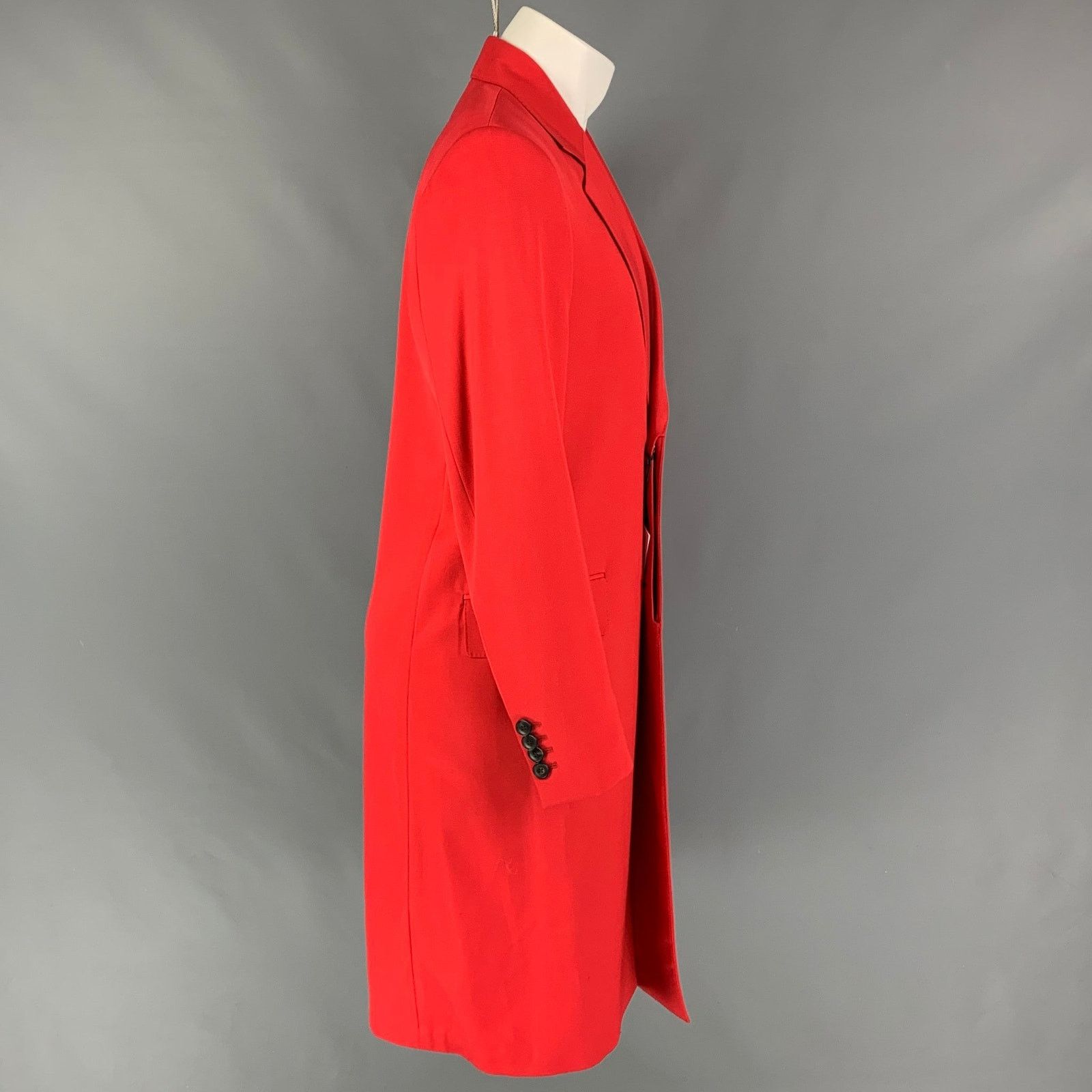 Paul Smith PAUL SMITH Size S Red Wool Polyamide Hidden Placket Coat Size US S / EU 44-46 / 1 - 2 Thumbnail
