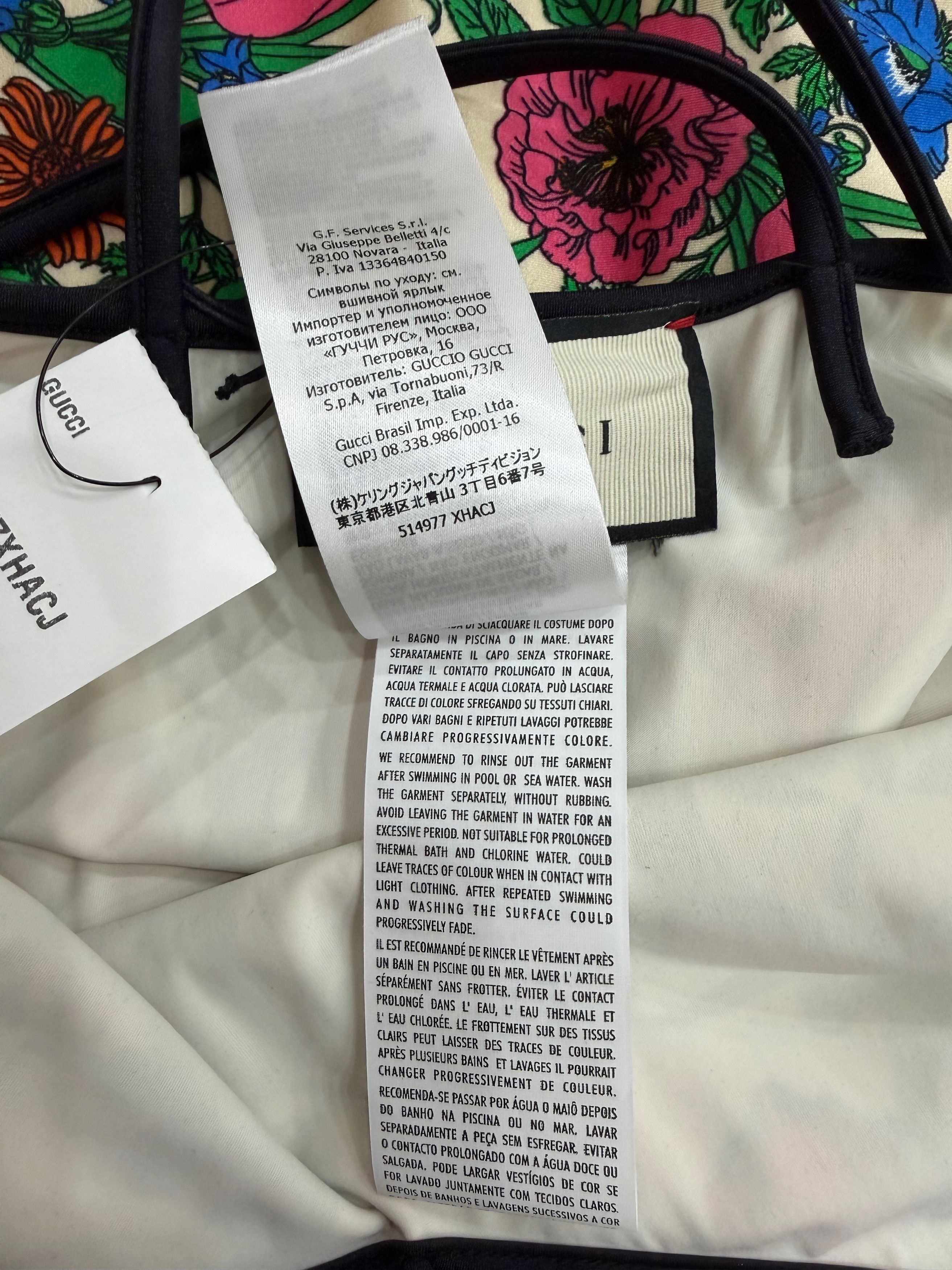 Gucci Gucci Floral Print Logo 1 Piece Swimsuit Bathingsuit S Small Size S / US 4 / IT 40 - 13 Thumbnail