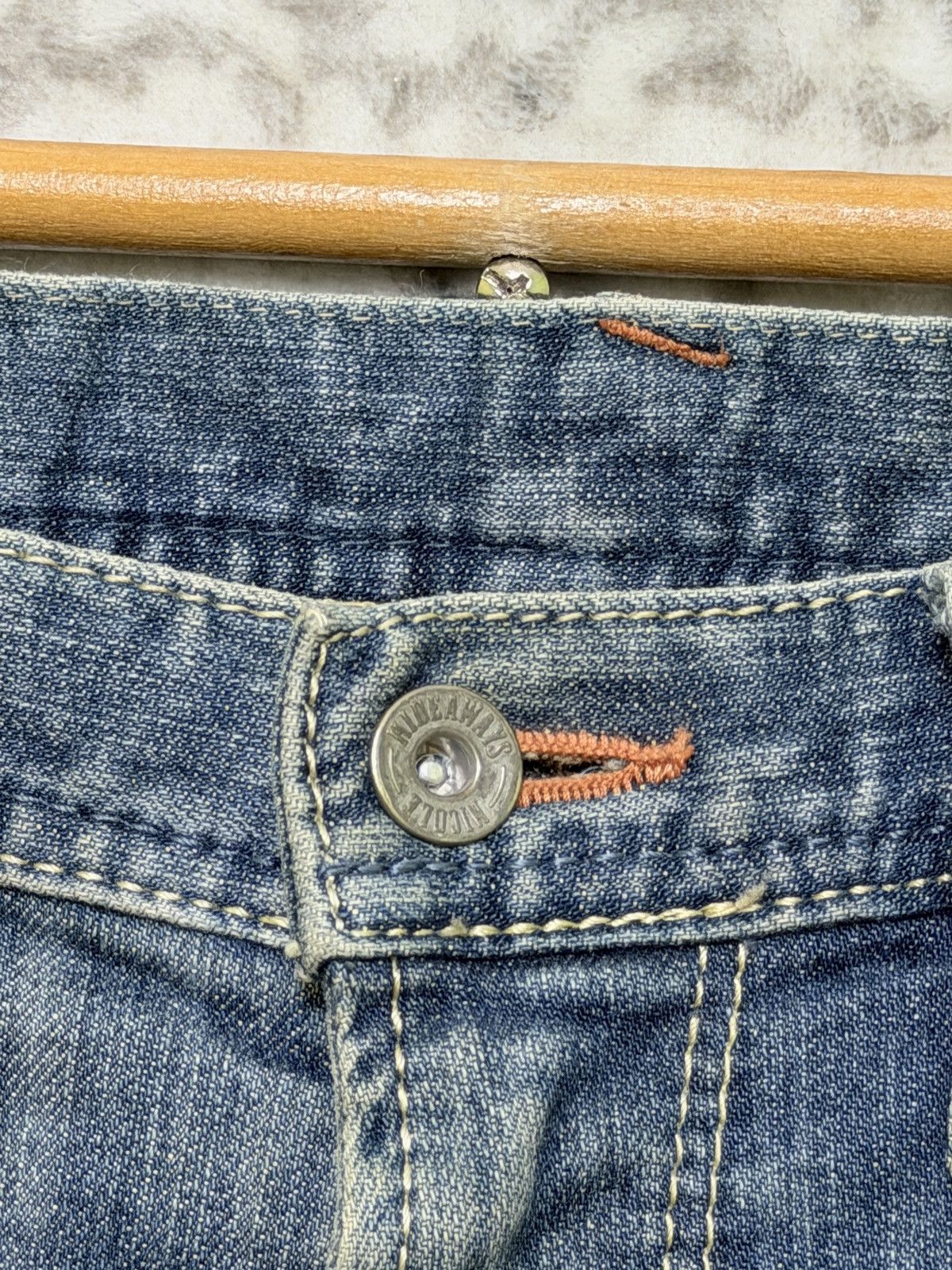 HIDEAWAYS Hideaways Nicole Mud Wash Zipper Straight Cut Jeans Size US 32 / EU 48 - 8 Thumbnail