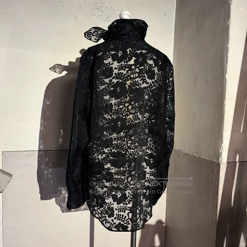 Comme des Garcons Comme Des Garcons Black Retro Lace Design Top Size XS / US 0-2 / IT 36-38 - 2 Thumbnail