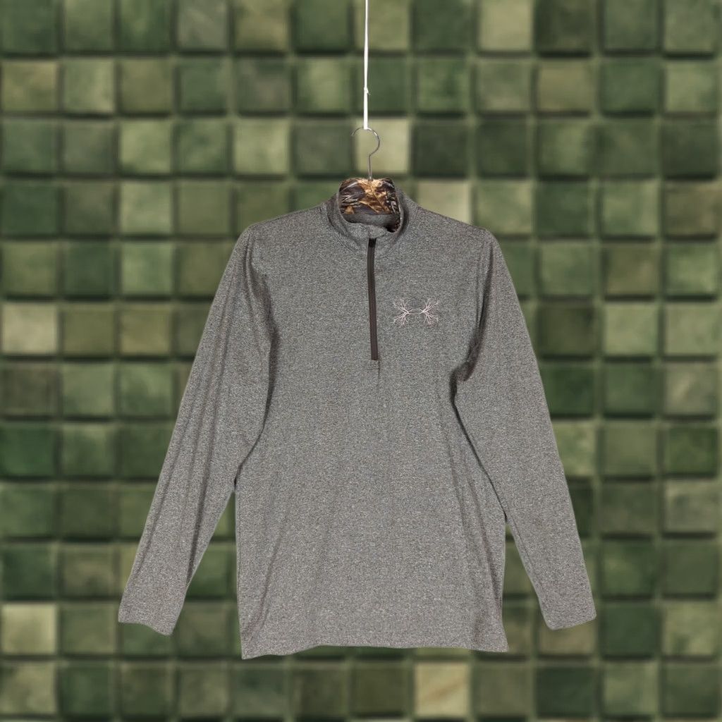 Under Armour Under Armour x Real Tree HeatGear Quarter Zip Long Sleeve Mens S hiking Brown Embroidered 1/4 Zip Breathable Regular Fit Outdoor Activewear Shirts Size US S / EU 44-46 / 1 - 1 Thumbnail