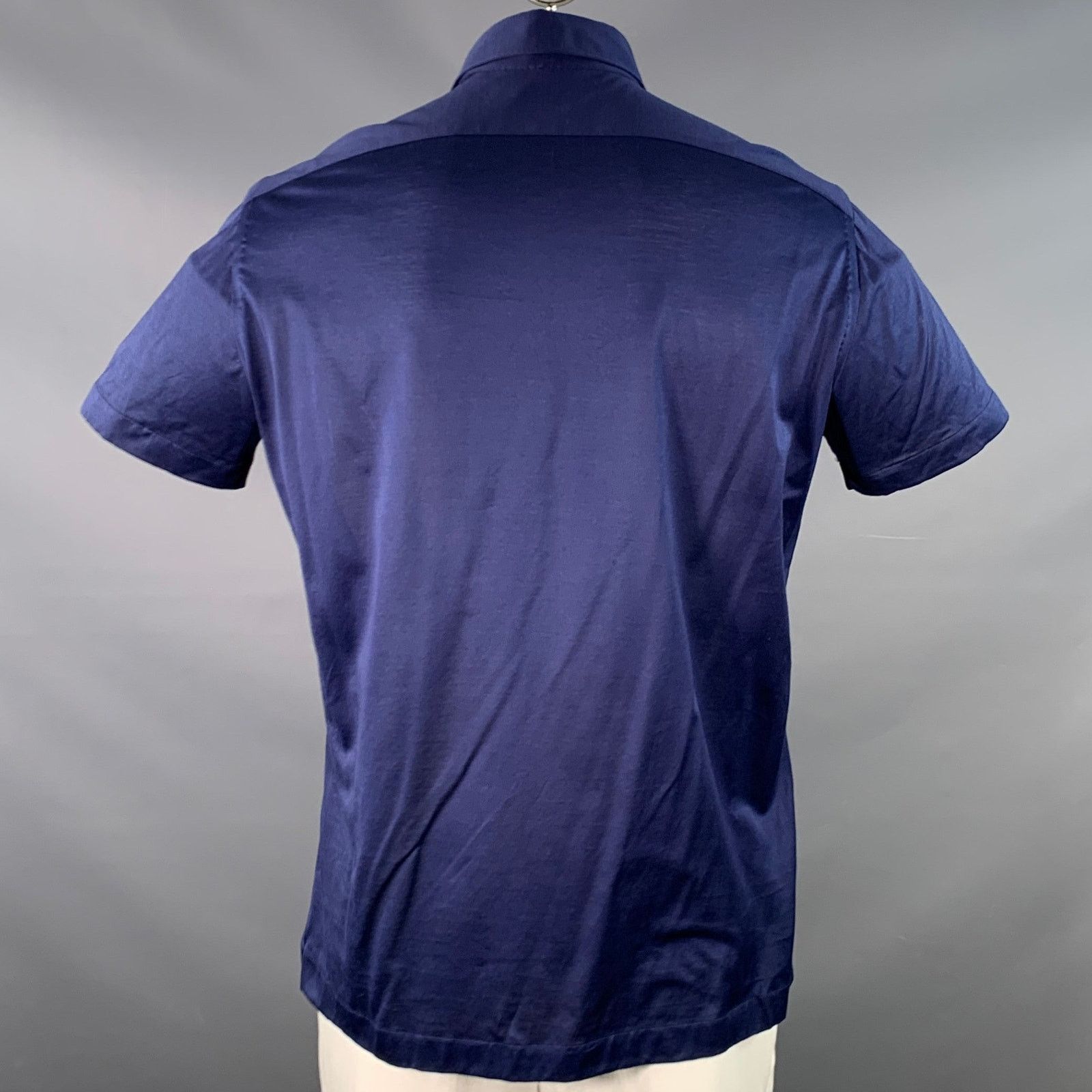Kiton KITON Size XL Blue Cotton Half Placket Polo Size US XL / EU 56 / 4 - 3 Thumbnail