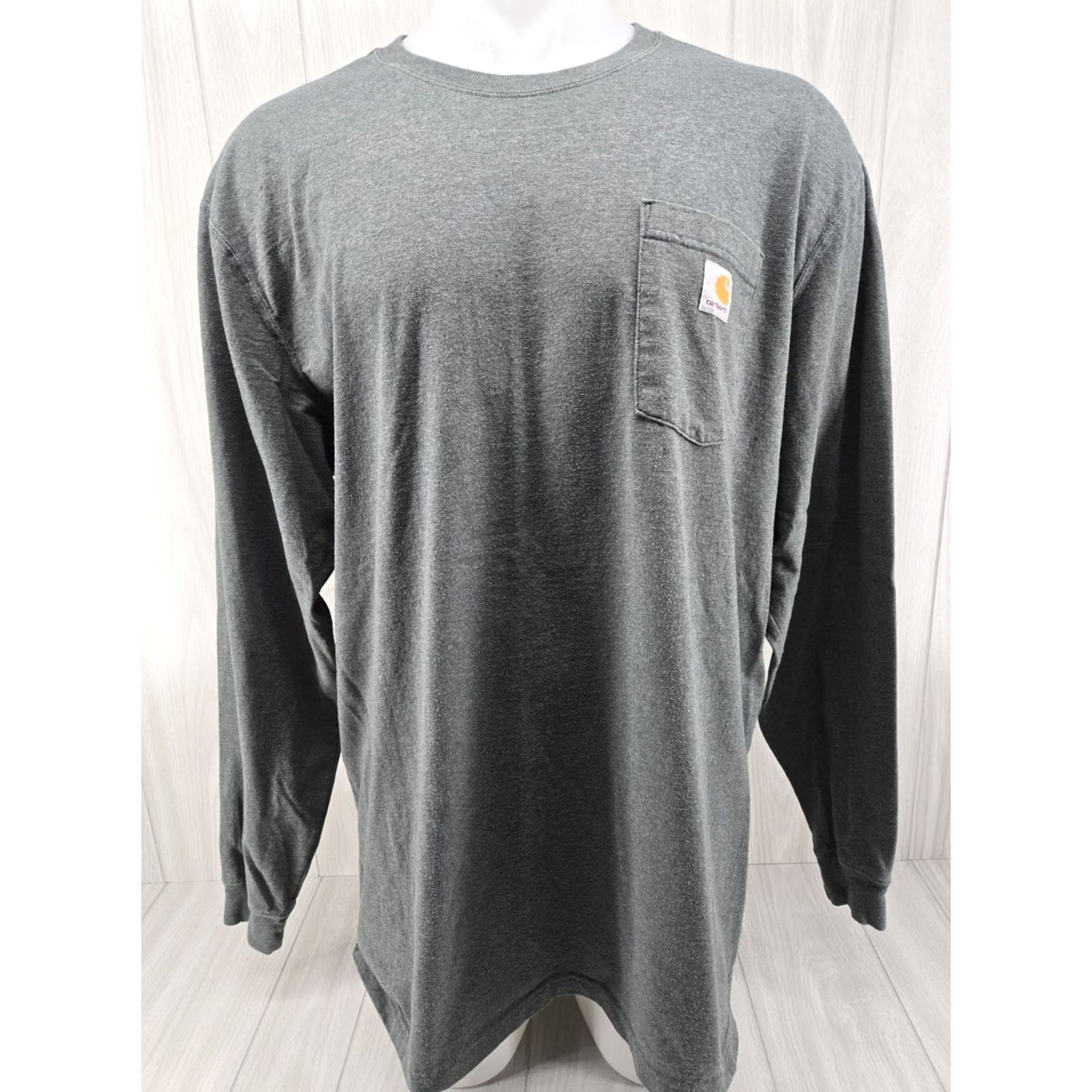 Carhartt VINTAGE Carhartt Shirt Mens XL Tall Green Loose Fit Long Sleeve Pocket K126-354 Size US XL / EU 56 / 4 - 2 Thumbnail