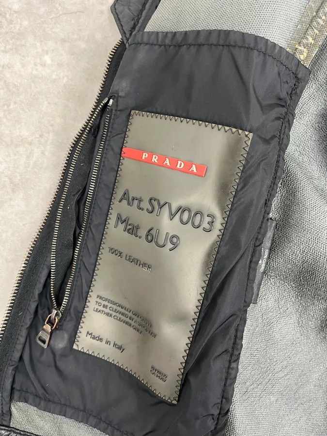 Prada 2000s Prada Black Leather Lips Biker Jacket Size US S / EU 44-46 / 1 - 15 Thumbnail