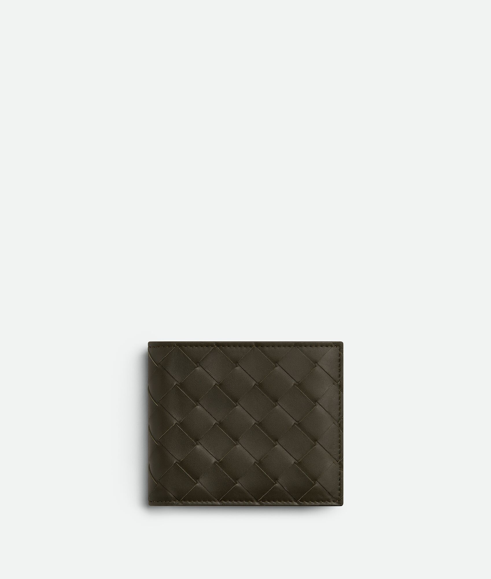 Bottega Veneta o1lf3ng10525 Size: OS / Intrecciato Bi-Fold Wallet in Kaki Size ONE SIZE - 1 Thumbnail