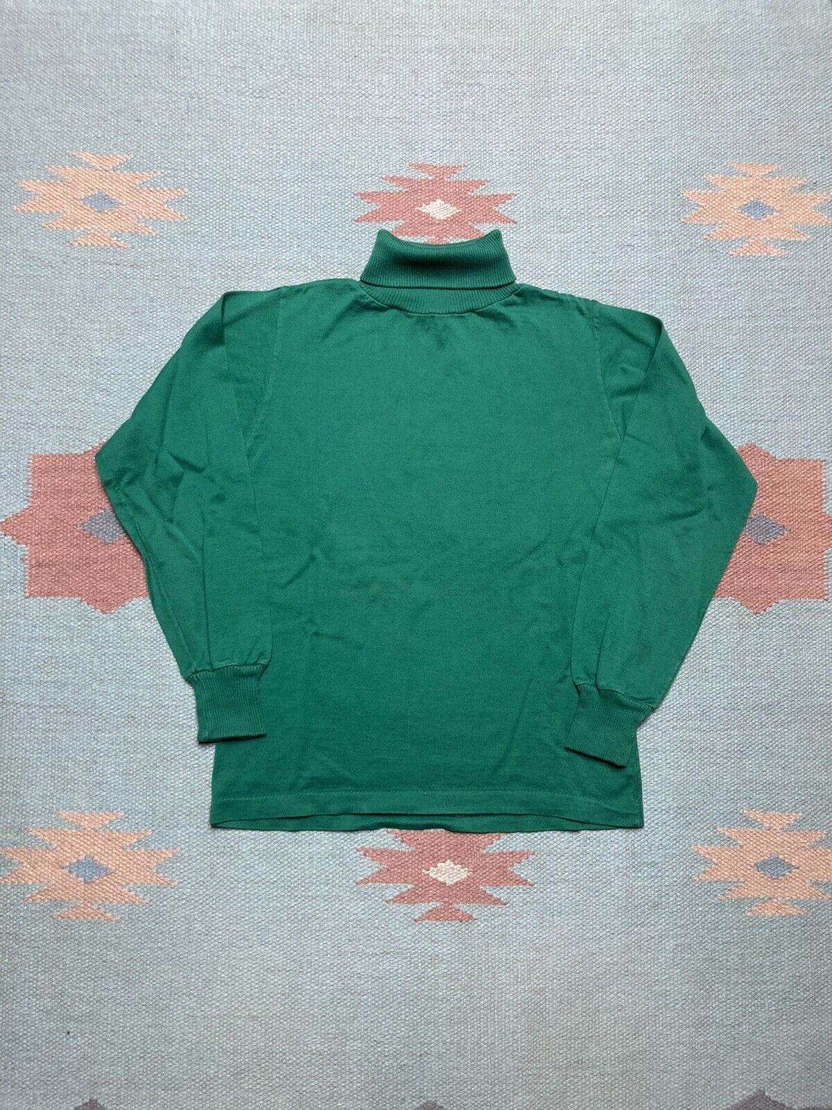 Vintage VTG 70s t shirt turtleneck green blank boys size 12 baby tee Size XS / US 0-2 / IT 36-38 - 1 Thumbnail