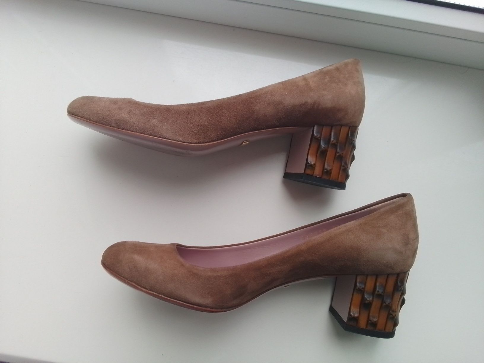 Gucci Gucci Leather Suede Heels Mules Size US 7 / IT 37 - 2 Thumbnail