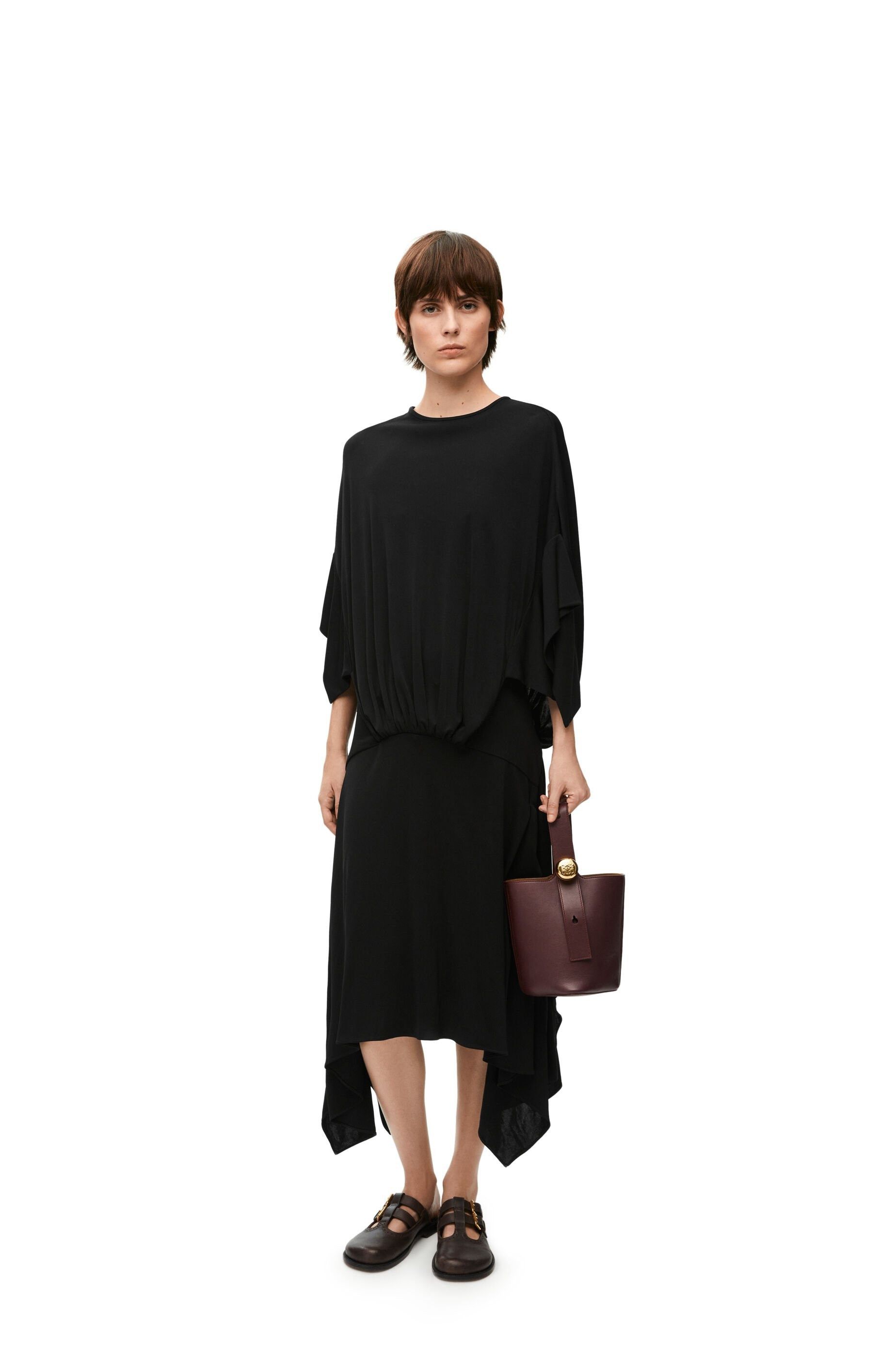 Loewe o1y1025 Maxi Dress in Black Size S / US 4 / IT 40 - 2 Thumbnail