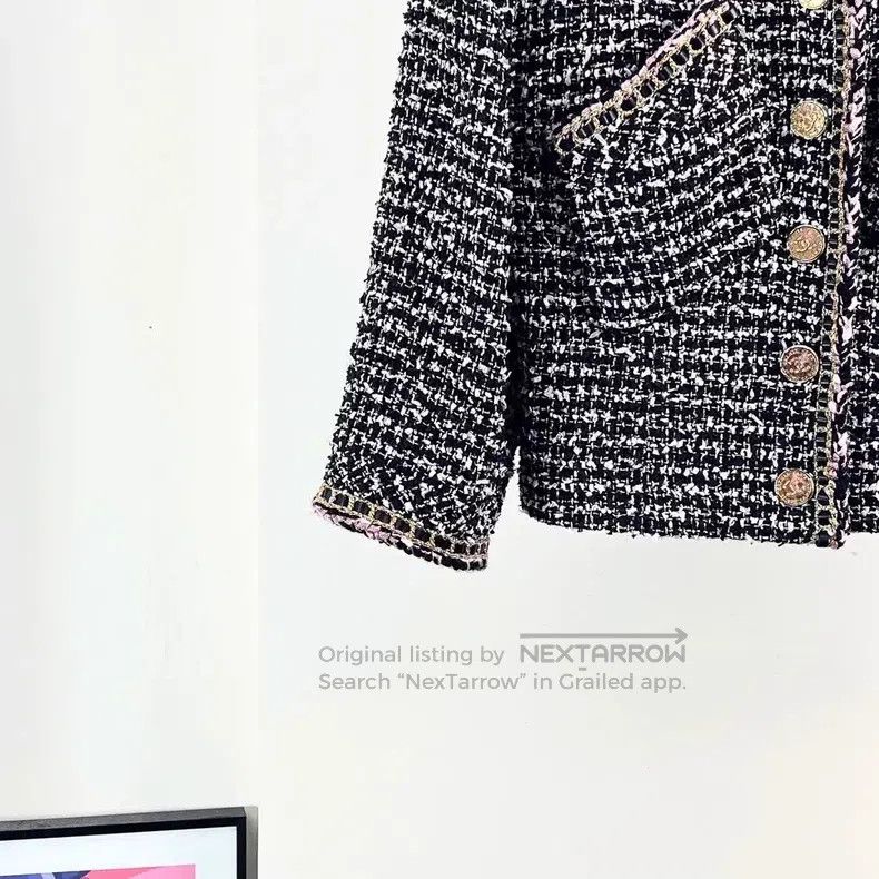 Chanel Chanel 21A Castle Series Black and White Tweed Pink Leathe Size XXS / US 00 / IT 34 - 4 Thumbnail