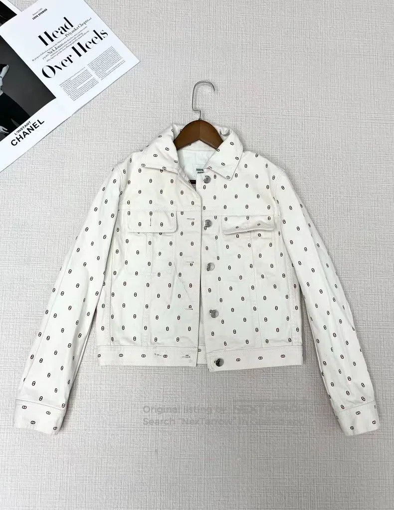 Hermes Hermes Pig nose printed denim jacket Size XS / US 0-2 / IT 36-38 - 1 Thumbnail