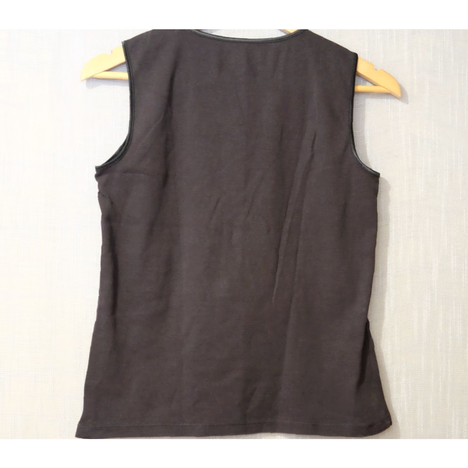 Vintage Christopher & Banks Black Tank Top Women's S Tank 100% Cotton Knit Sleeveless Crew Neck Basic Casual Workwear Shirt Size S / US 4 / IT 40 - 4 Thumbnail