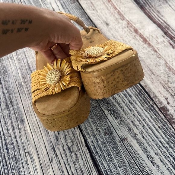 Vintage Vintage Lower East Side Flower Platform Sandals Size US 8.5 / IT 38.5 - 4 Thumbnail