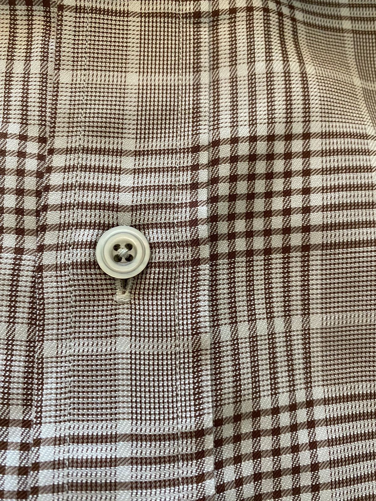 Tom Ford Tom Ford light brown glen check shirt 17 43e NEW Size US L / EU 52-54 / 3 - 6 Thumbnail