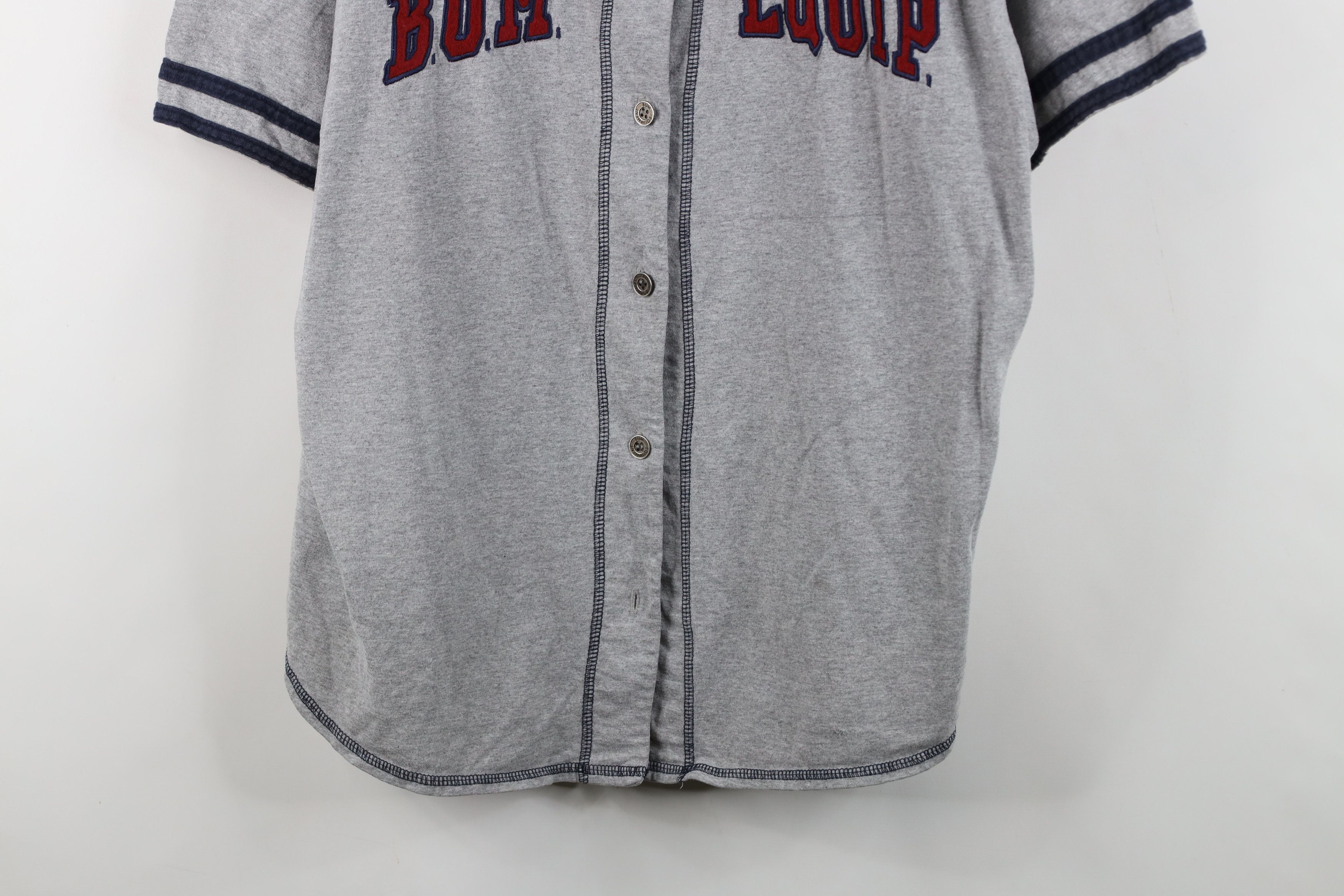 Vintage Vintage 90s Bum Equipment Spell Out Baseball Jersey Gray Size XL / US 12-14 / IT 48-50 - 3 Thumbnail