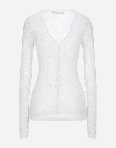 Dolce & Gabbana o1y0925 Cardigan in White Size M / US 6-8 / IT 42-44 - 2 Thumbnail
