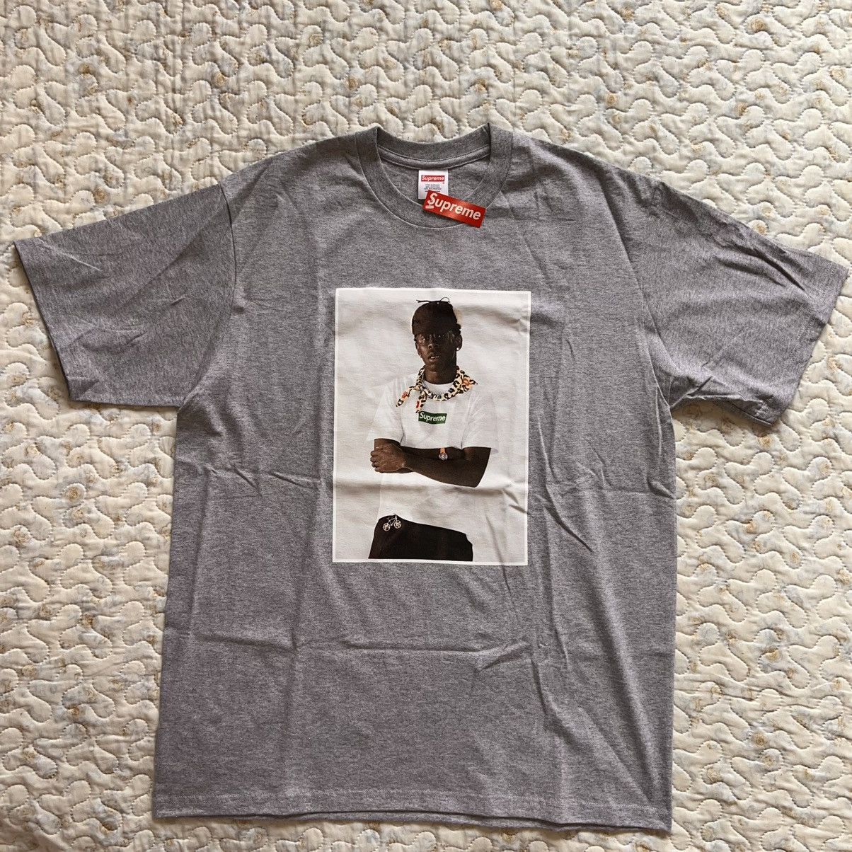 L Supreme x Tyler the Creator phot tee Tshirt grey box logo