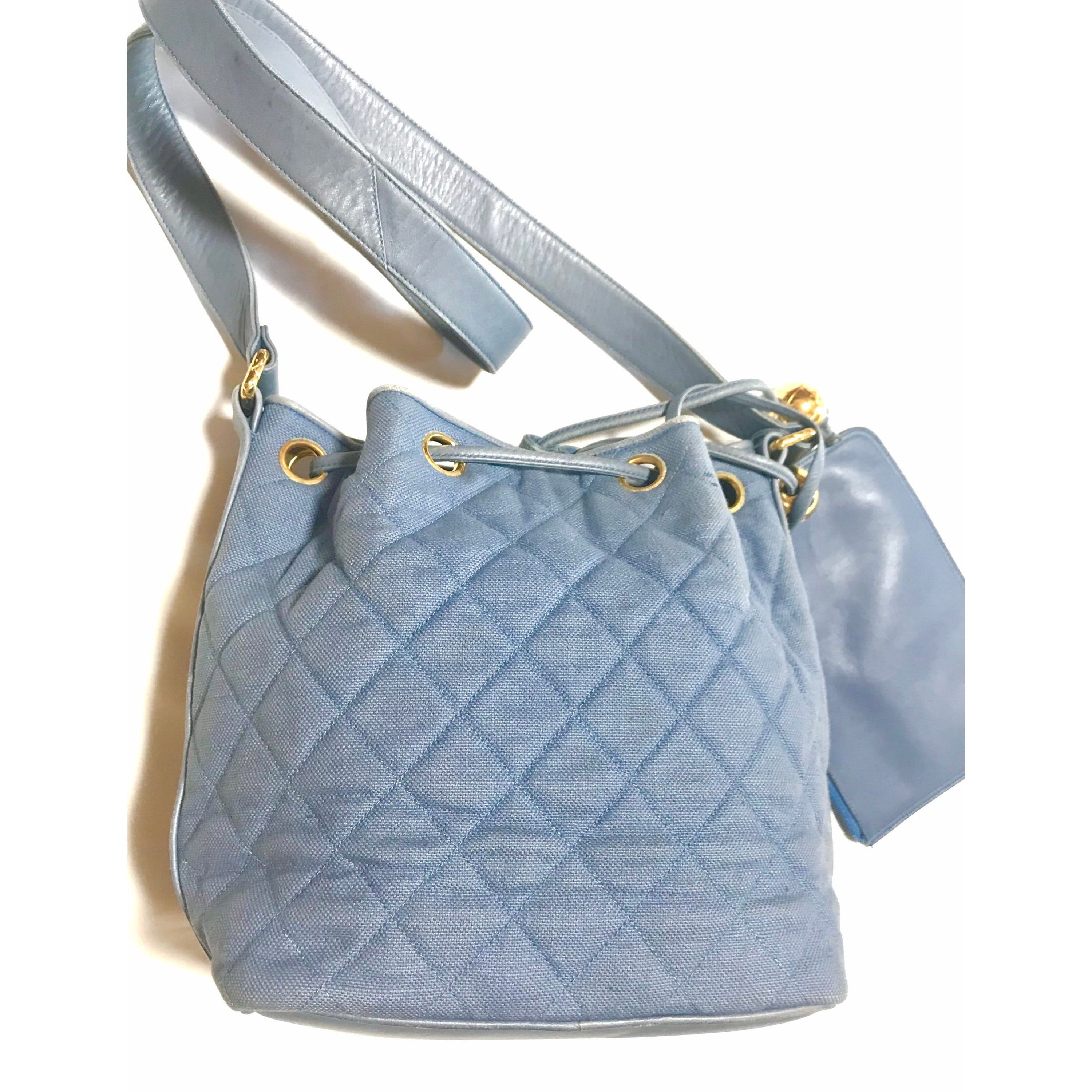 Chanel Vintage CHANEL blue canvas and leather combo hobo bag Size ONE SIZE - 2 Thumbnail