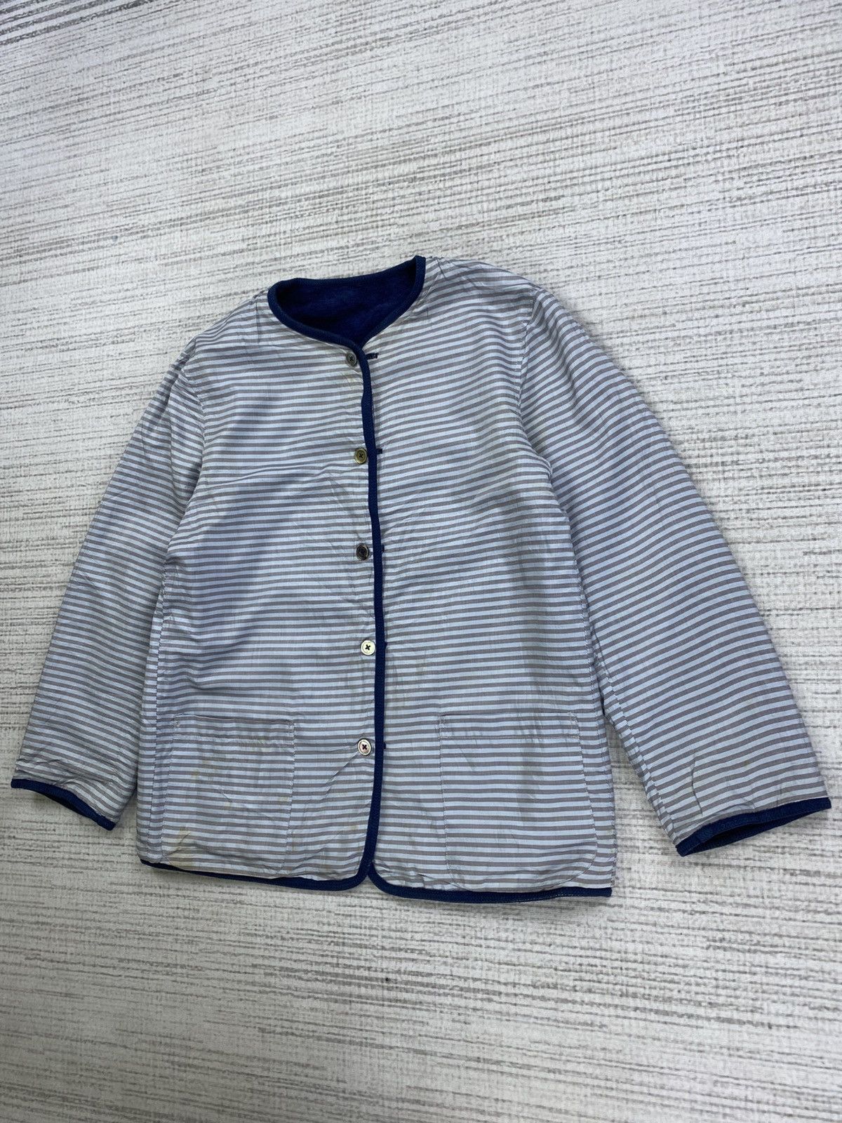 Valentino × Vintage Vintage Valentino Italy Reversible Striped Jacket Size US S / EU 44-46 / 1 - 9 Thumbnail