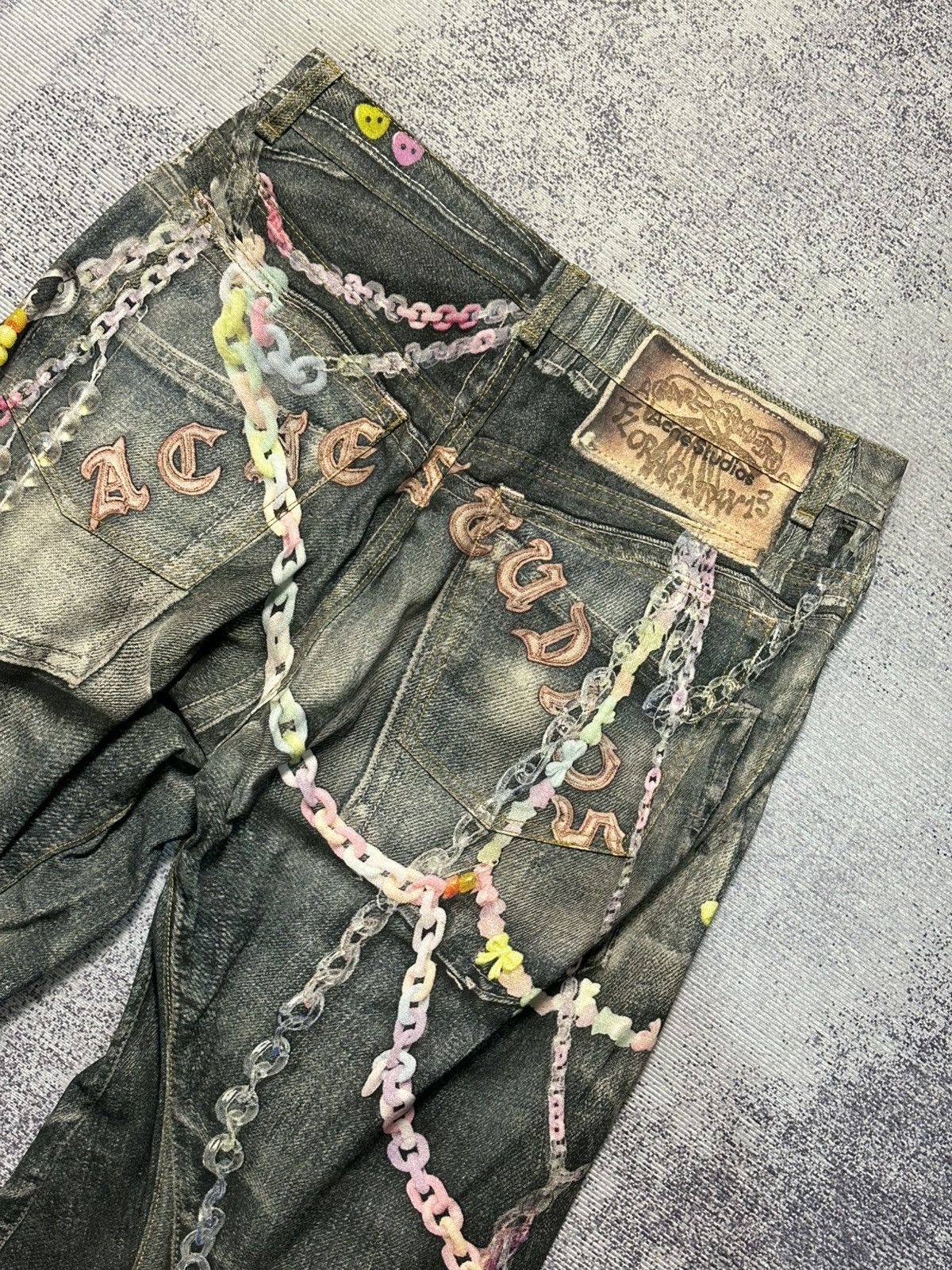 Acne Studios Acne Studios SS25 Candy Chain 3D Printed Vintage Wash 44 Size US 30 / EU 46 - 8 Thumbnail